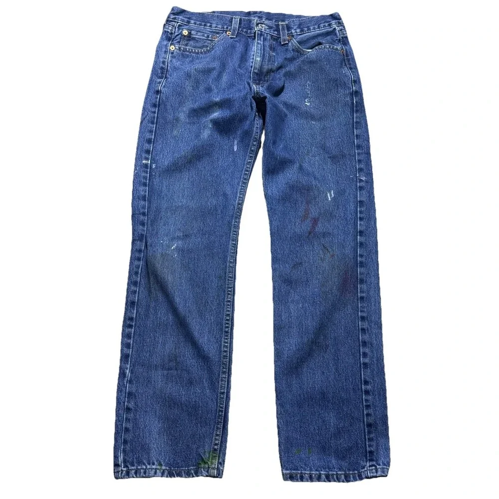 Levi's 505 Jeans 30x30 Blue Painter Workwear Denim Straight Leg